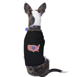 USA Map American Flag Pet Shirt For Small Dogs 4th Of July Gifts