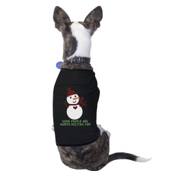 Some People Are Worth Melting For Snowman Pets Black Shirt