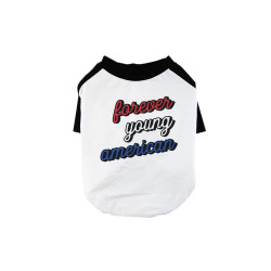 365 Printing Forever Young American Pet Baseball Shirt for Small Dogs Gift Ideas