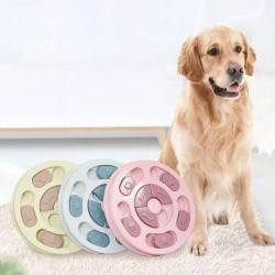 New Dog Food Slow Feeding Disc Anti-choking Round Feeder Plastic Interactive Puzzle Toy