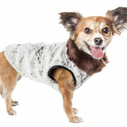 Pet Life  Luxe 'Purrlage' Pelage Designer Fur Dog Coat Jacket